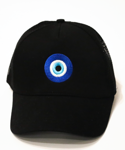 Black Evil Eye trucker cap