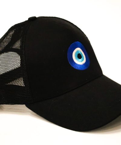 Black Evil Eye trucker cap