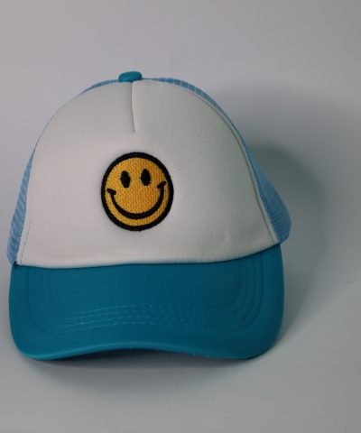 Light Blue Smiley Cap