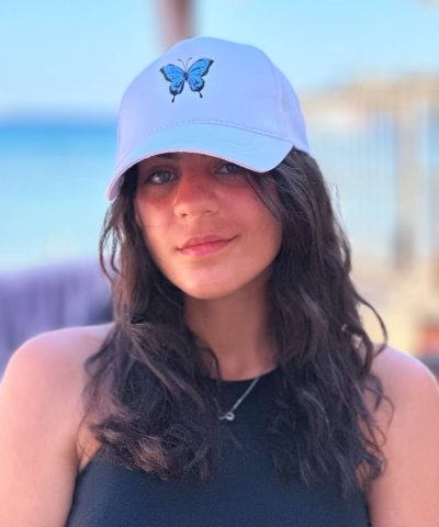 White “BUTTERFLY” trucker cap